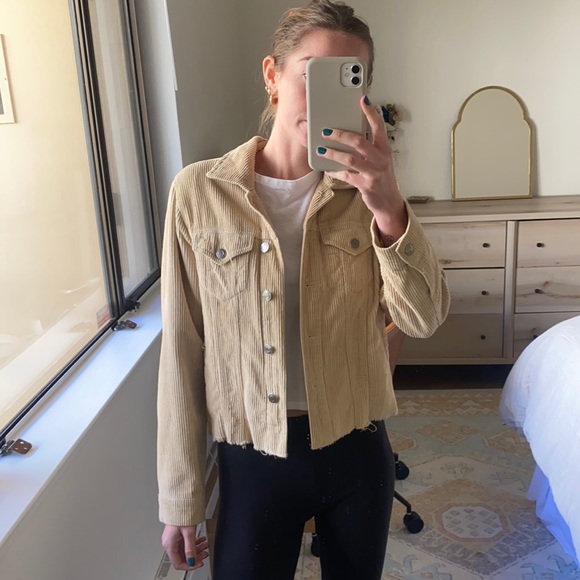 Coats | Cream Corduroy Jacket | Poshmark